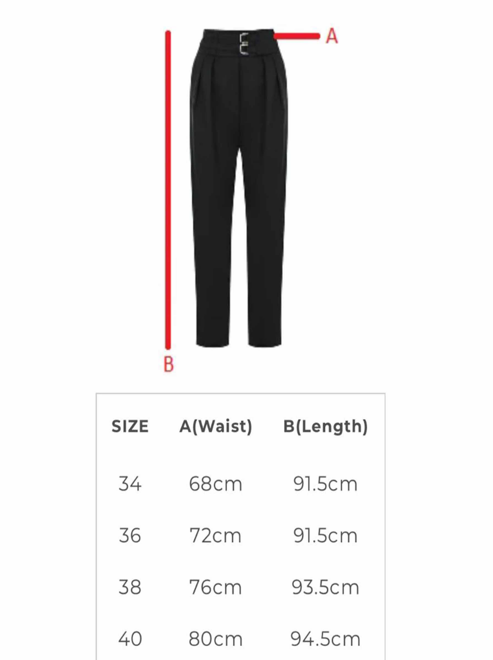 enna Suit - Size Chart 1