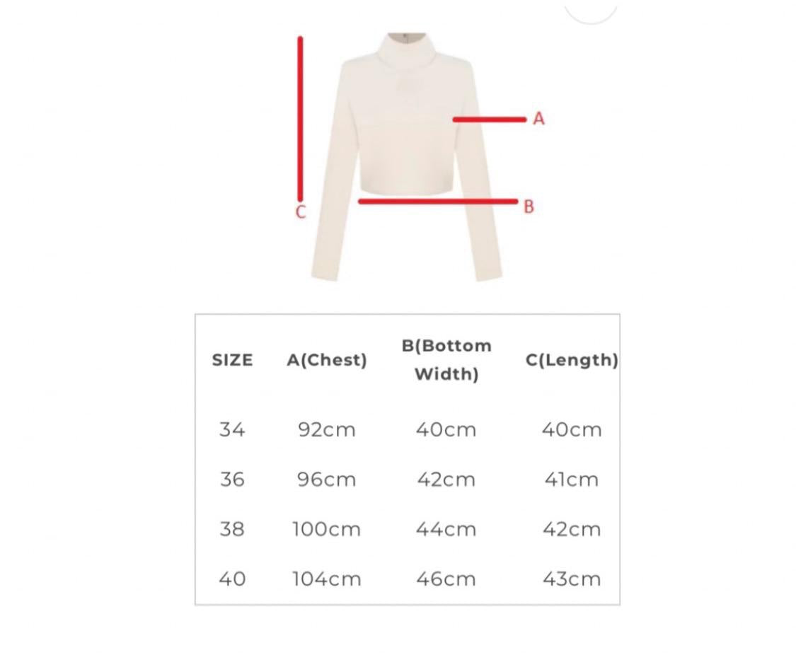 Loma Top - Size Chart 1