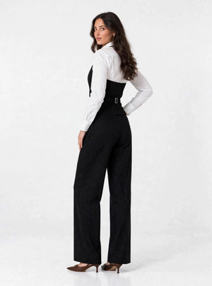 Noir Halter Vest - back three-quarter turn